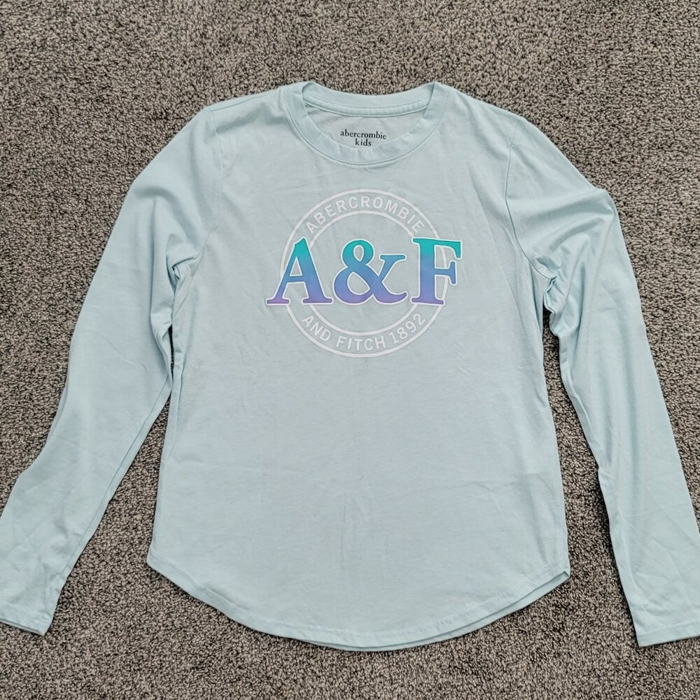 Girls ambercrombie Mint Green Long sleeve Shirt 13/14